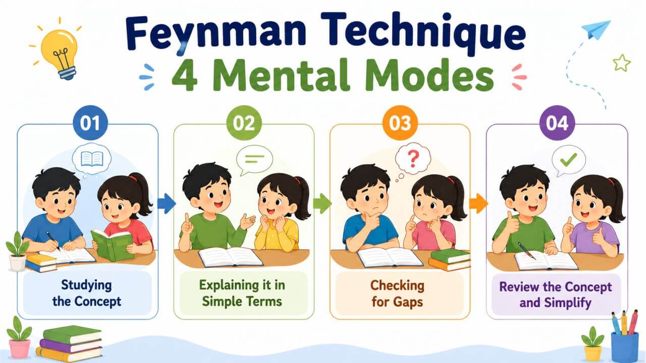How to Improve Concentration in Studies: Find Top Tips Feynman Technique 4 Mental Modes